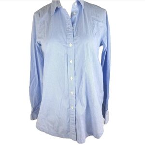 Banana Republic Blue White Stripe Boyfriend Fit Shirt Tunic Women’s X-Small